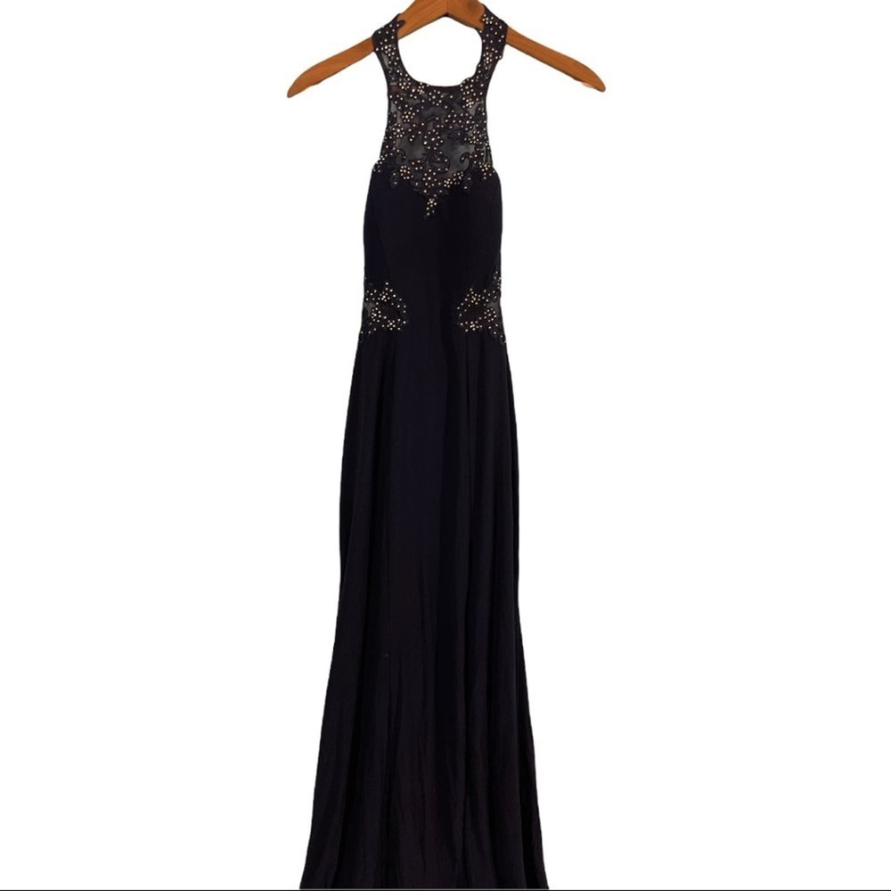 Blondie Nites Halter Top Navy Gown
